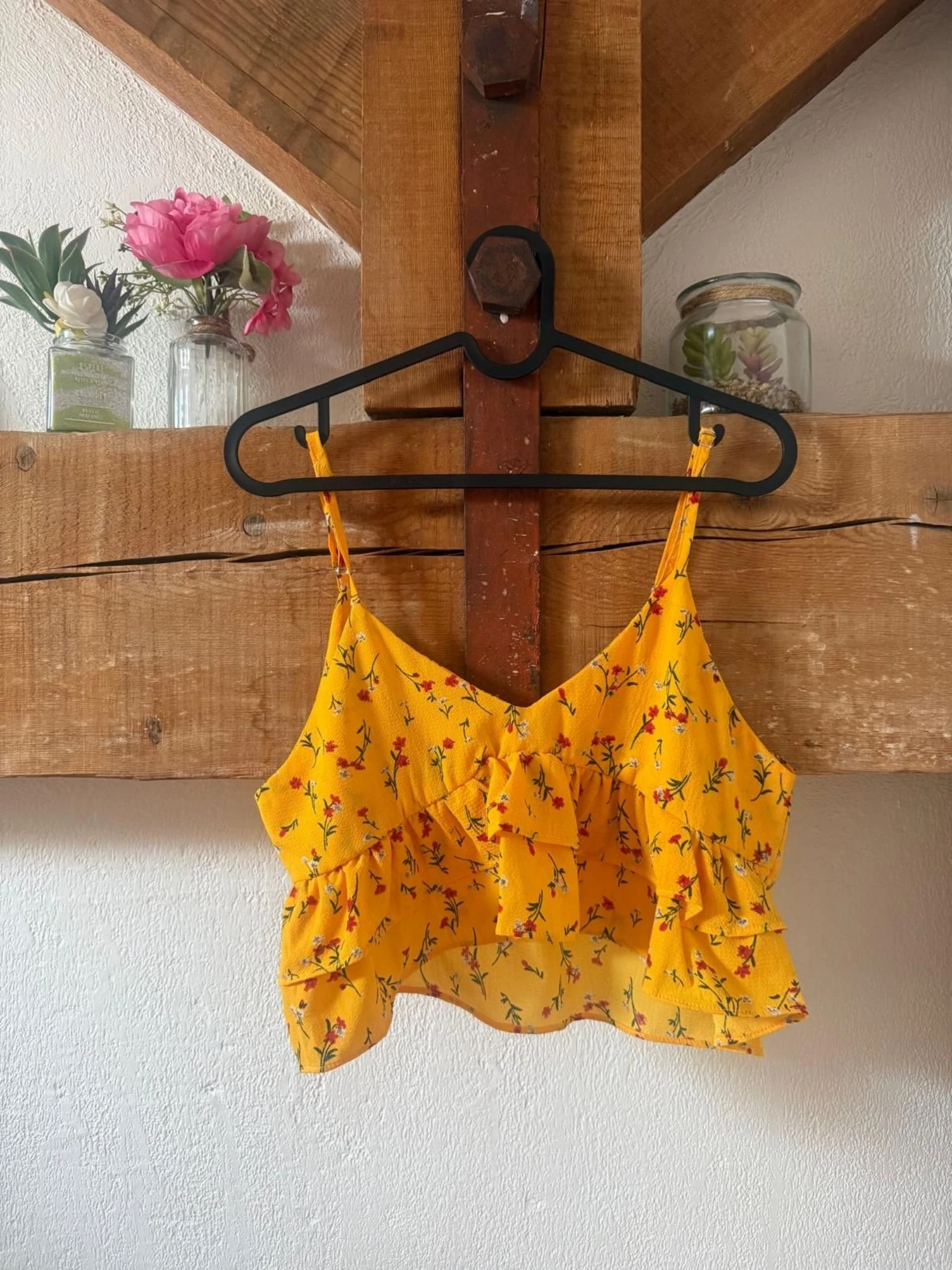 Top jaune été 